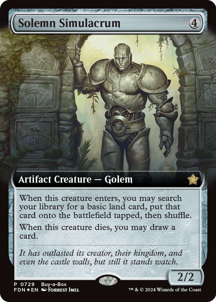 Solemn Simulacrum  [Foundations]: (Extended Art) Foil