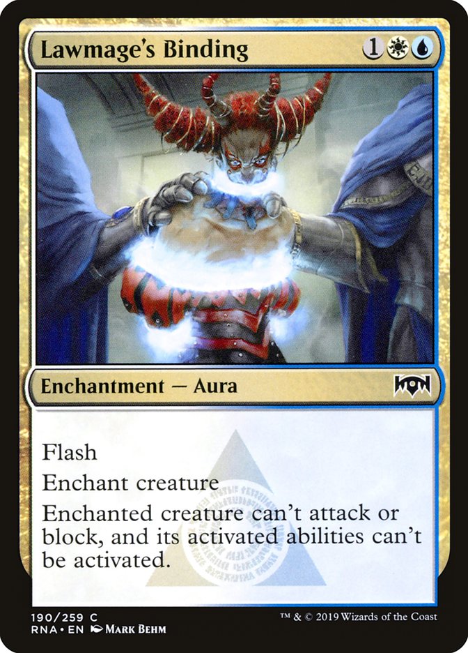 Lawmage's Binding [Ravnica Allegiance] Foil