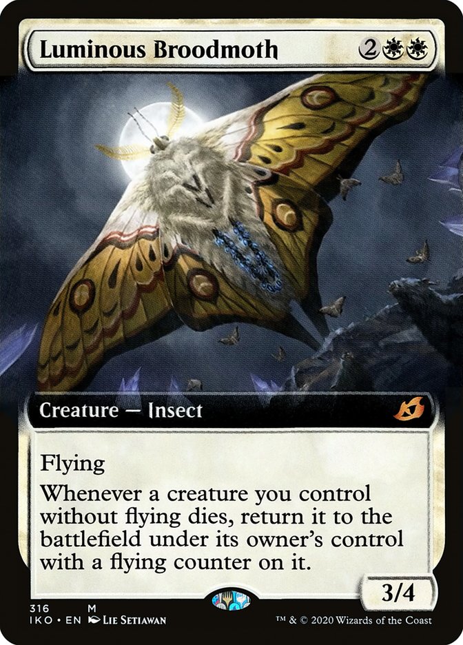 Luminous Broodmoth (Extended Art) (316) [Ikoria: Lair of Behemoths] Foil