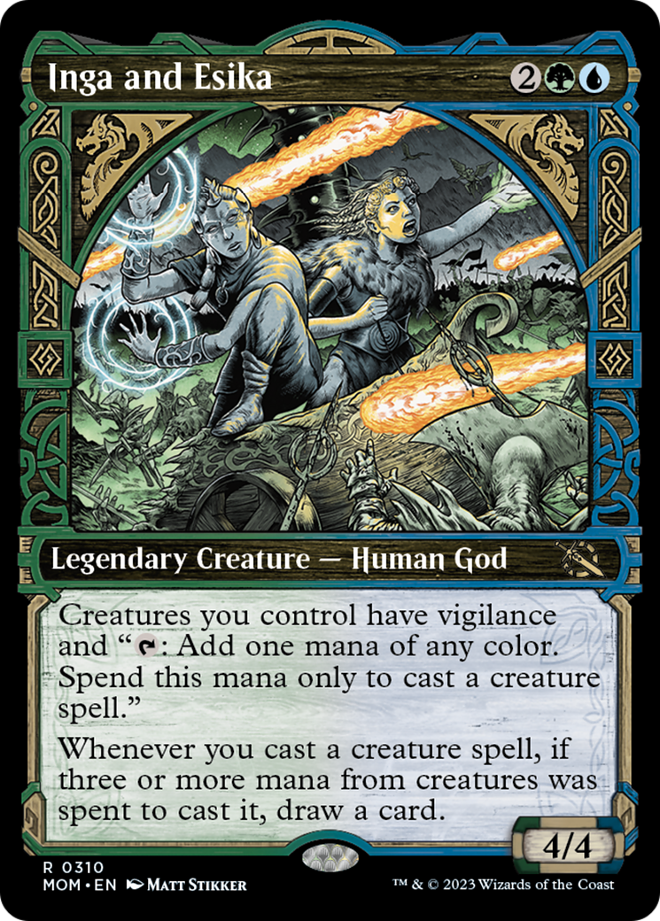 Inga and Esika (Showcase Planar Booster Fun) [March of the Machine] Foil