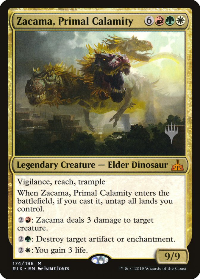 Zacama, Primal Calamity (Promo Pack) [Rivals of Ixalan Promos] Foil