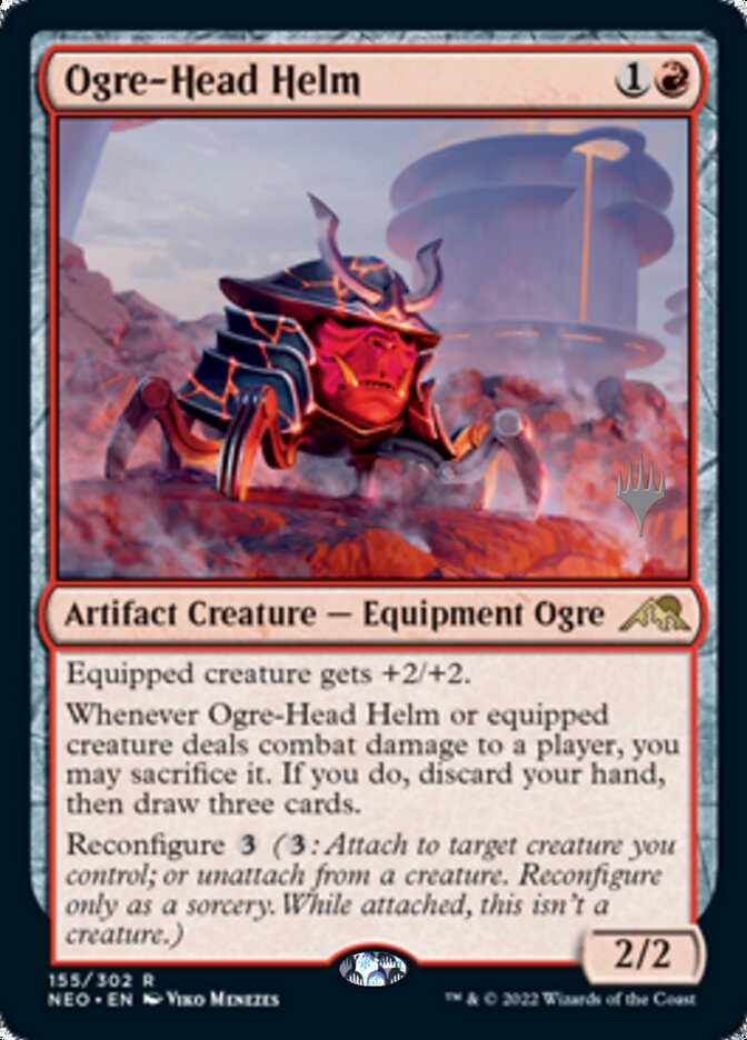 Ogre-Head Helm (Promo Pack) [Kamigawa: Neon Dynasty Promos] Foil