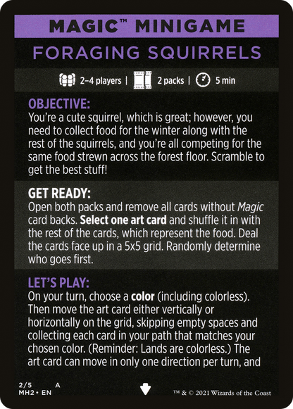 Foraging Squirrels // Foraging Squirrels (cont'd)  [Modern Horizons 2 Minigames]