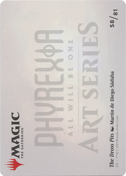 The Dross Pits // The Dross Pits  [Phyrexia: All Will Be One Art Series] (Borderless)