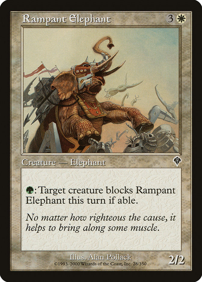 Rampant Elephant [Invasion] Foil