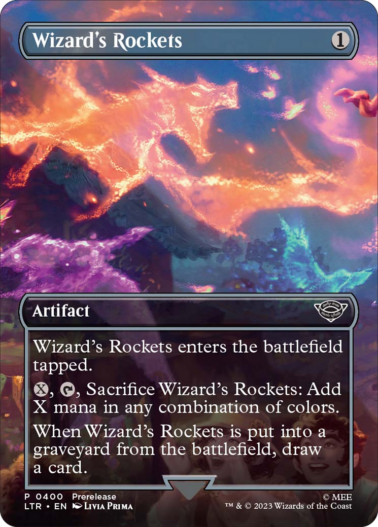 Wizard's Rockets (Borderless Alternate Art) [The Lord of the Rings: Tales of Middle-Earth] Foil