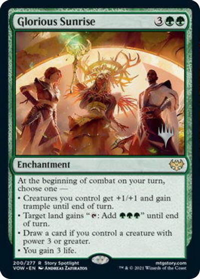 Glorious Sunrise (Promo Pack) [Innistrad: Crimson Vow Promos] Foil