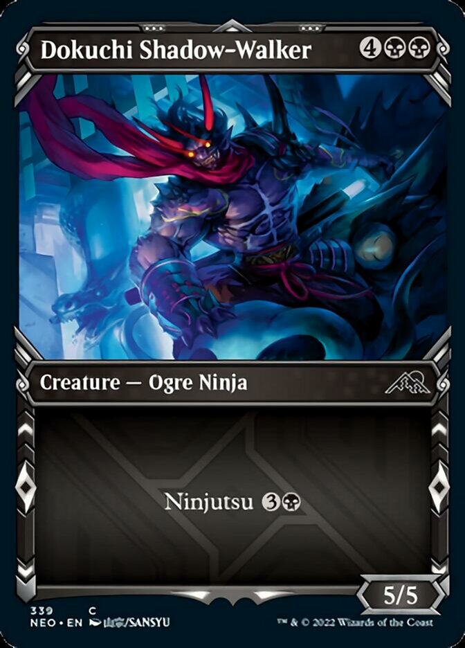 Dokuchi Shadow-Walker (Showcase Ninja) [Kamigawa: Neon Dynasty] Foil