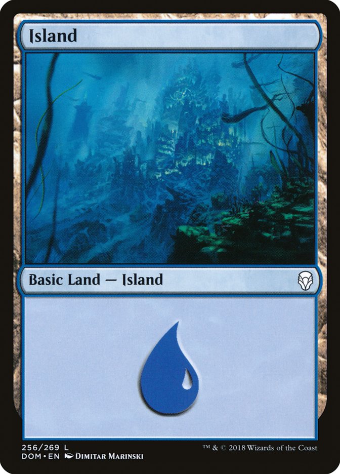 Island (256) [Dominaria] Foil