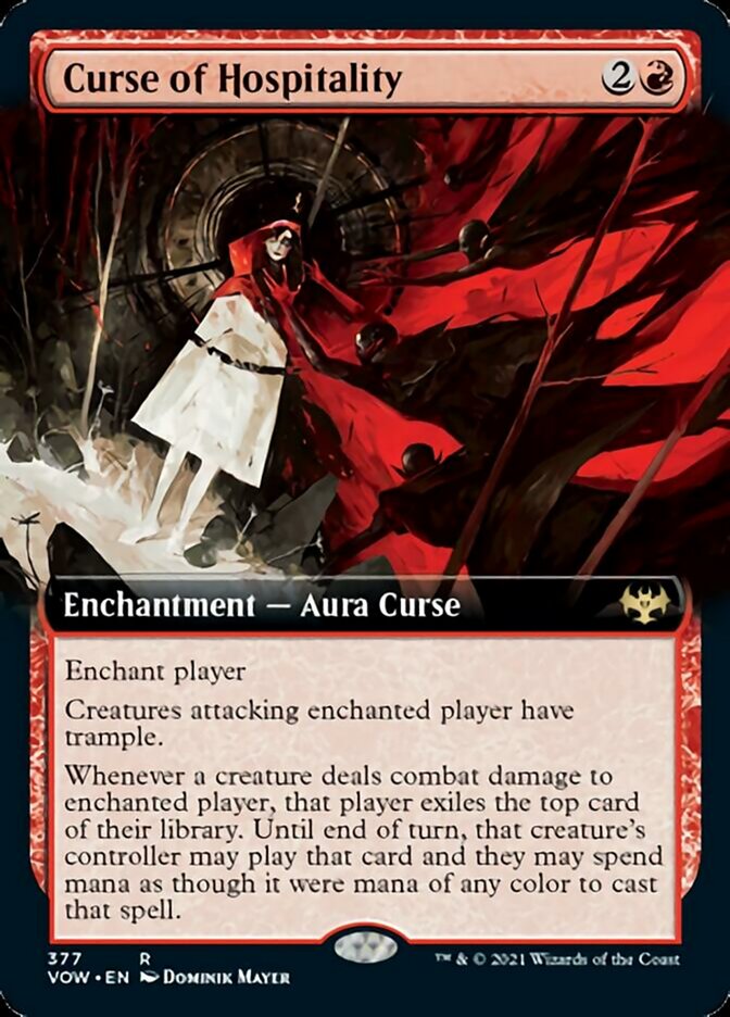 Curse of Hospitality (Extended Art) [Innistrad: Crimson Vow] Foil