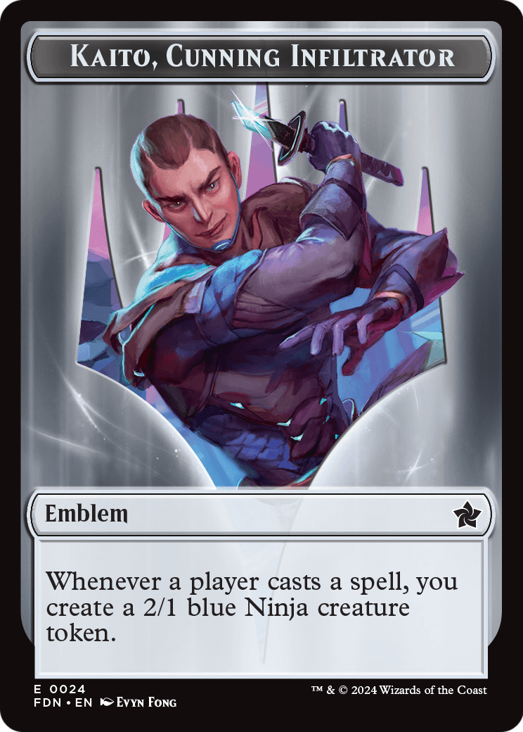 Kaito, Cunning Infiltrator Emblem  [Foundations Tokens] Foil