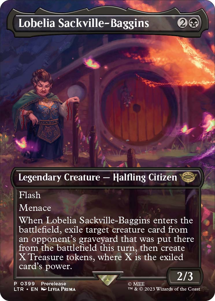 Lobelia Sackville-Baggins (Borderless Alternate Art) [The Lord of the Rings: Tales of Middle-Earth] Foil