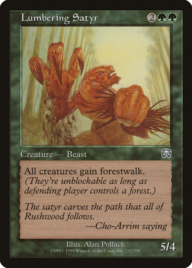 Lumbering Satyr [Mercadian Masques] Foil