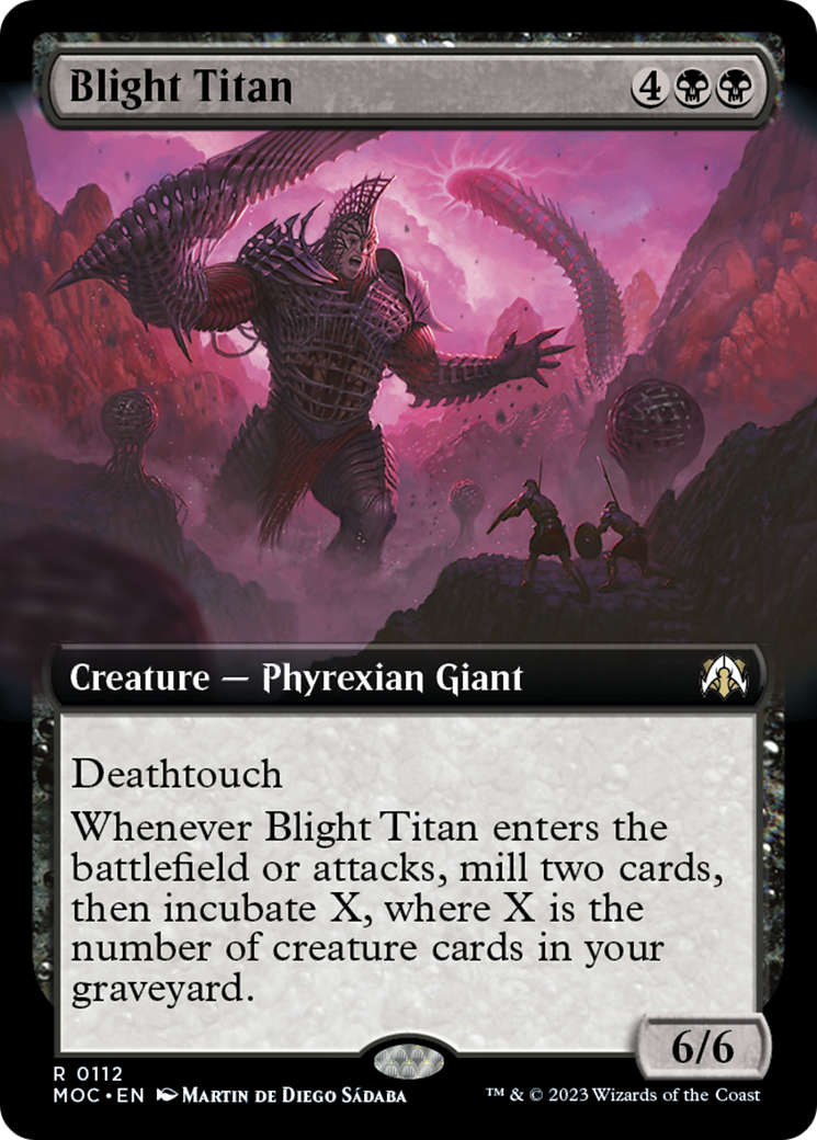 Blight Titan (Extended Art) [March of the Machine Commander] Foil