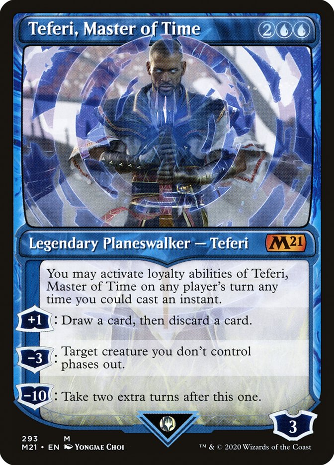 Teferi, Master of Time (Showcase) (293) [Core Set 2021] Foil