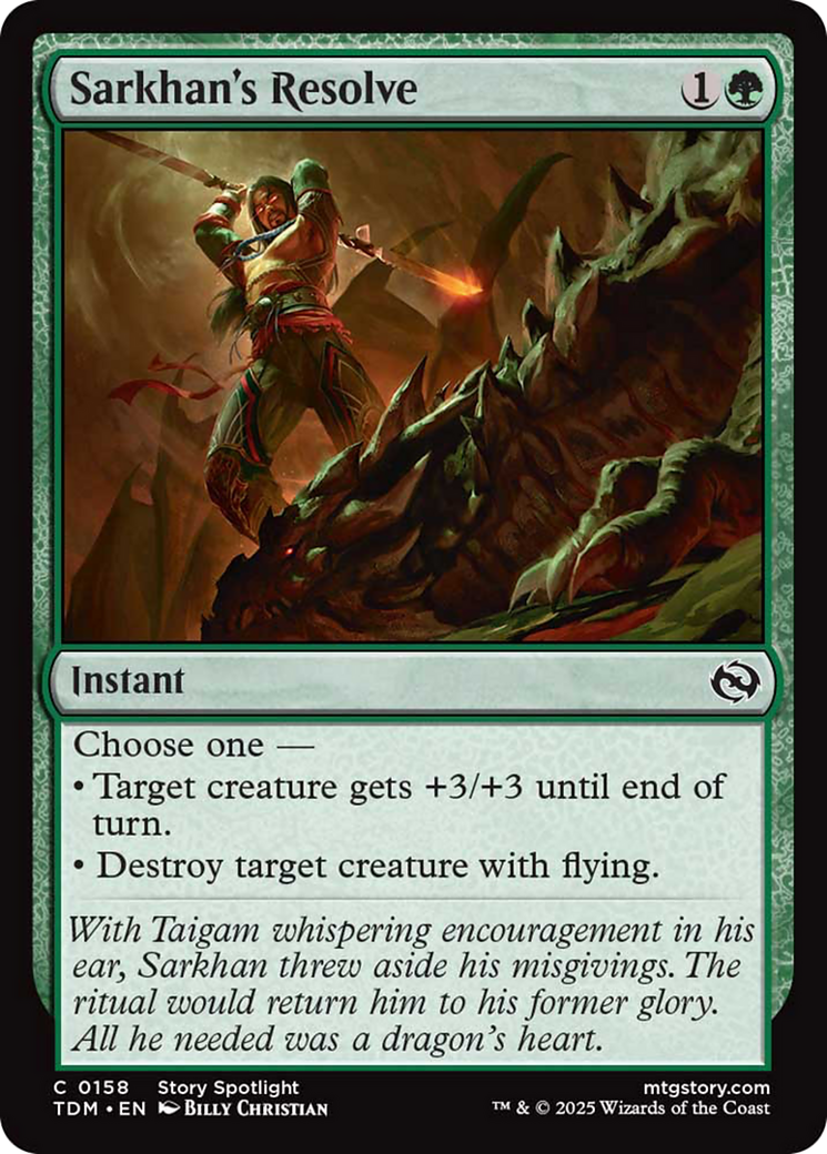 Sarkhan's Resolve [Tarkir: Dragonstorm] Foil
