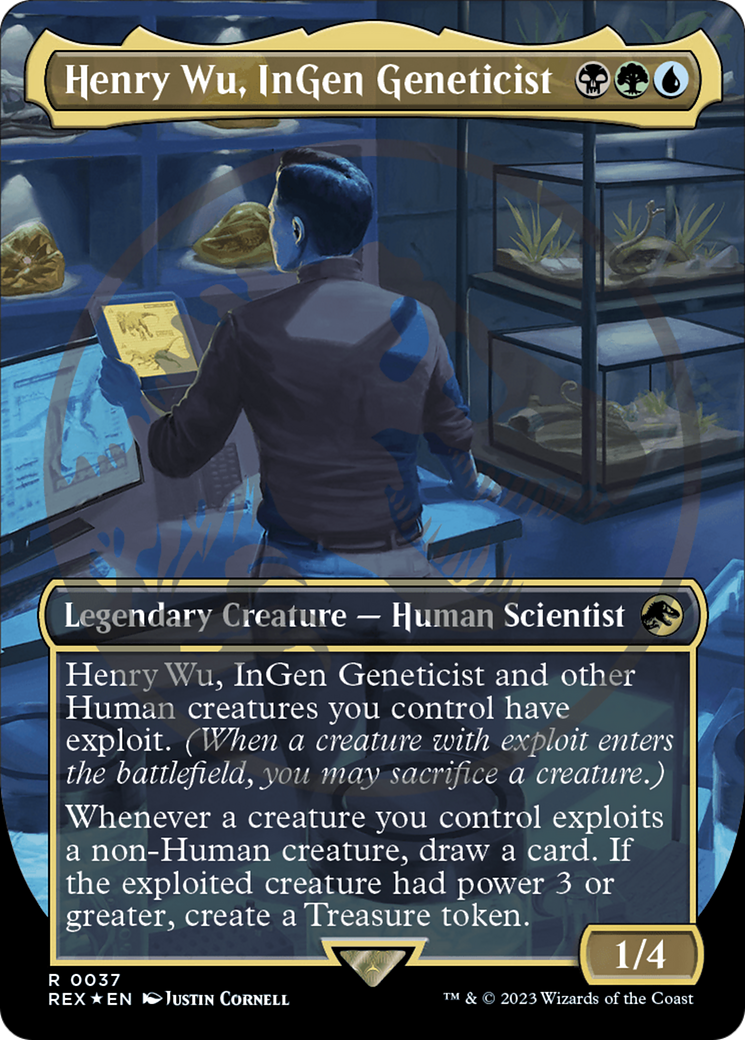 Henry Wu, InGen Geneticist (Borderless) (Emblem)  [Jurassic World Collection] (Borderless) Foil