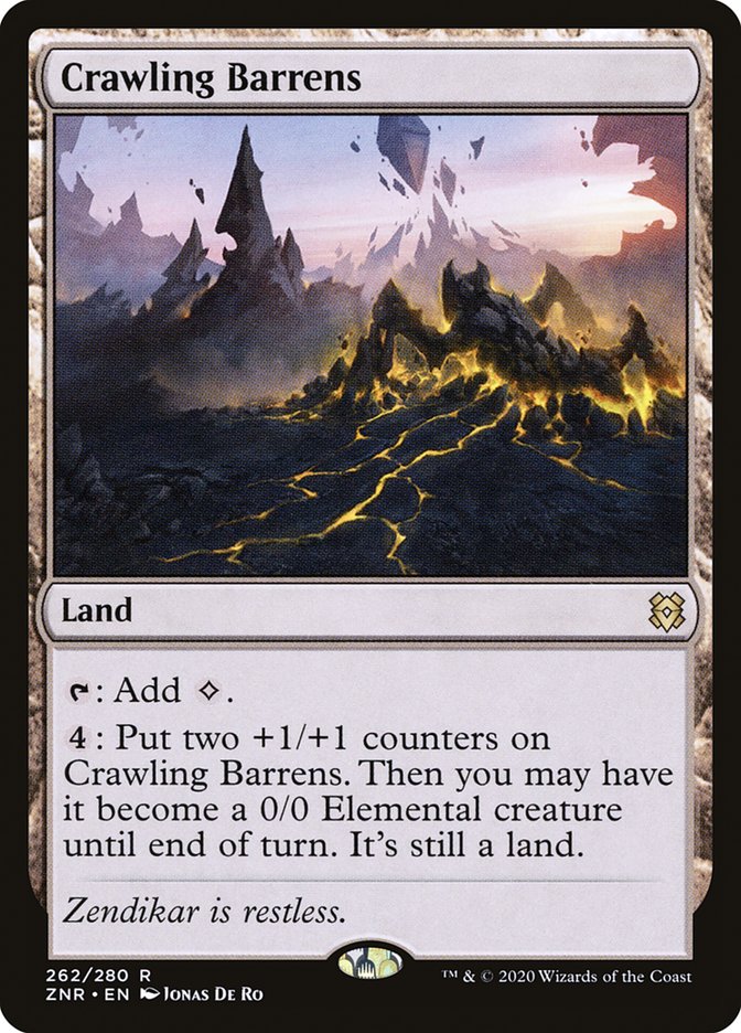 Crawling Barrens [Zendikar Rising] Foil
