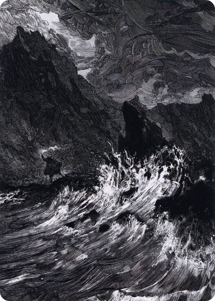 Island // Island  [Midnight Hunt Art Series] (Borderless) Foil