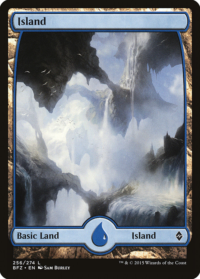 Island (256) (Full Art) [Battle for Zendikar] Foil