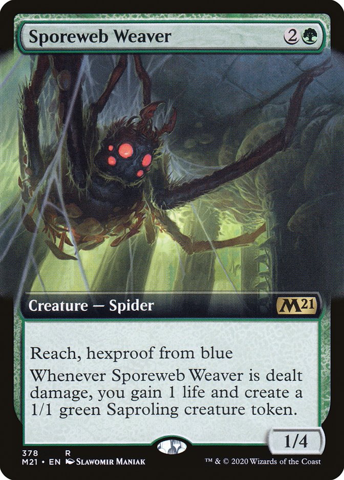 Sporeweb Weaver (Extended Art) [Core Set 2021] Foil
