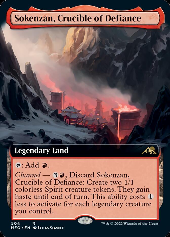 Sokenzan, Crucible of Defiance (Extended Art) [Kamigawa: Neon Dynasty] Foil