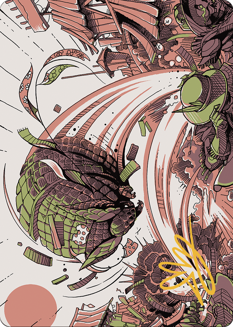 Savage Smash // Savage Smash  [Outlaws of Thunder Junction Art Series] (Borderless) Foil