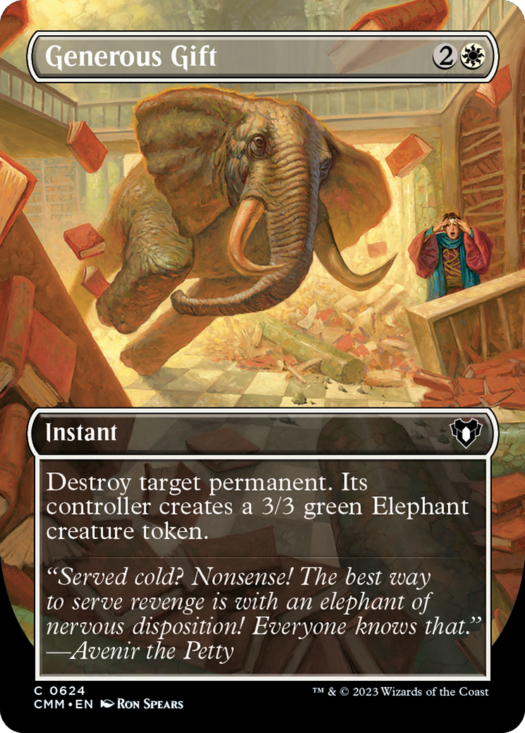 Generous Gift (Borderless Alternate Art) [Commander Masters] Foil