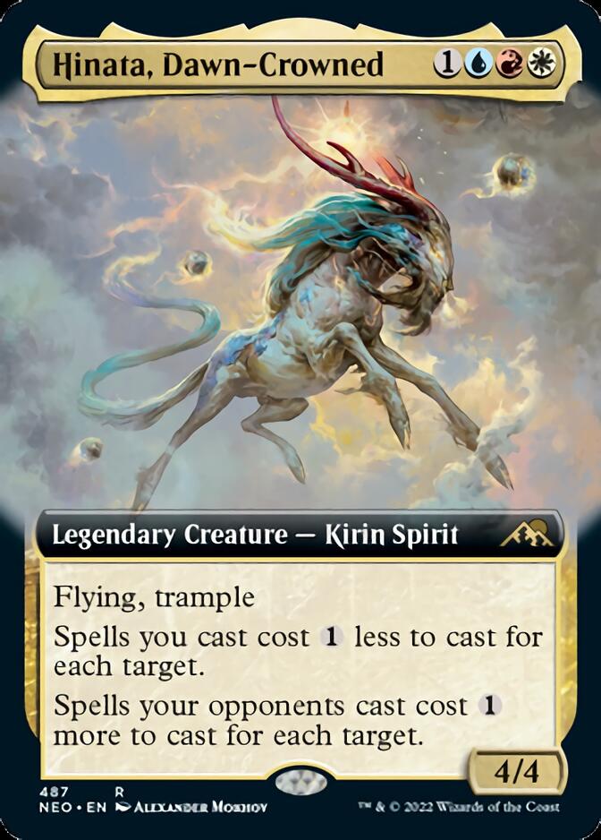 Hinata, Dawn-Crowned (Extended Art) [Kamigawa: Neon Dynasty] Foil