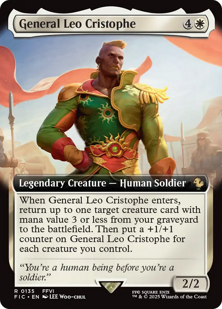 General Leo Cristophe (Extended Art) [FINAL FANTASY Commander] Foil