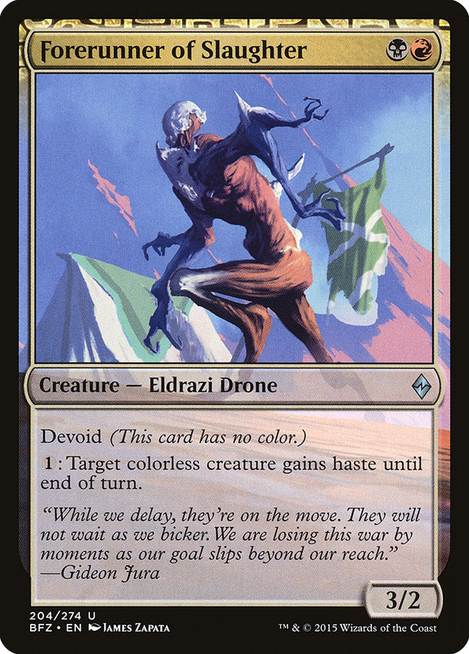 Forerunner of Slaughter [Battle for Zendikar] Foil
