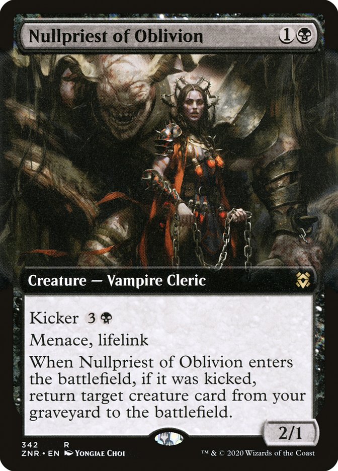 Nullpriest of Oblivion (Extended Art) [Zendikar Rising] Foil