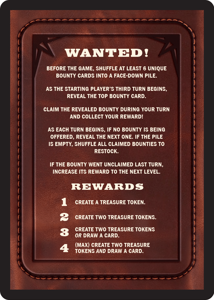 Bounty: Frankie The Fang // Wanted!  [Outlaws of Thunder Junction Commander Tokens]