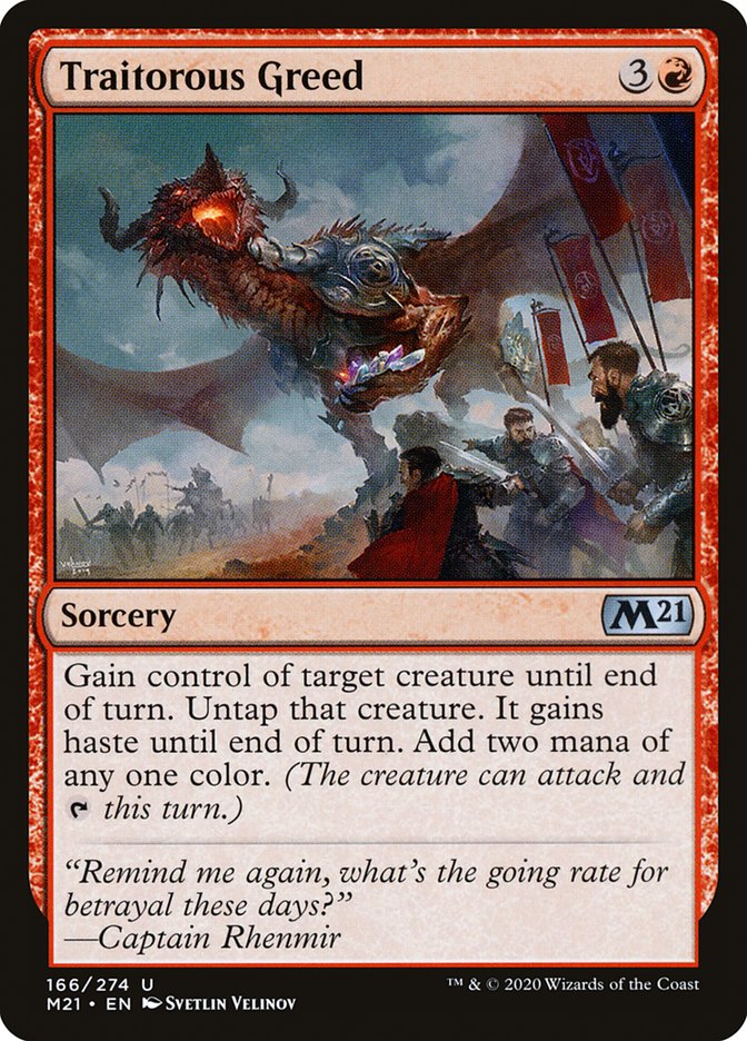 Traitorous Greed [Core Set 2021] Foil
