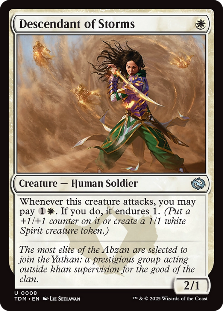 Descendant of Storms [Tarkir: Dragonstorm] Foil