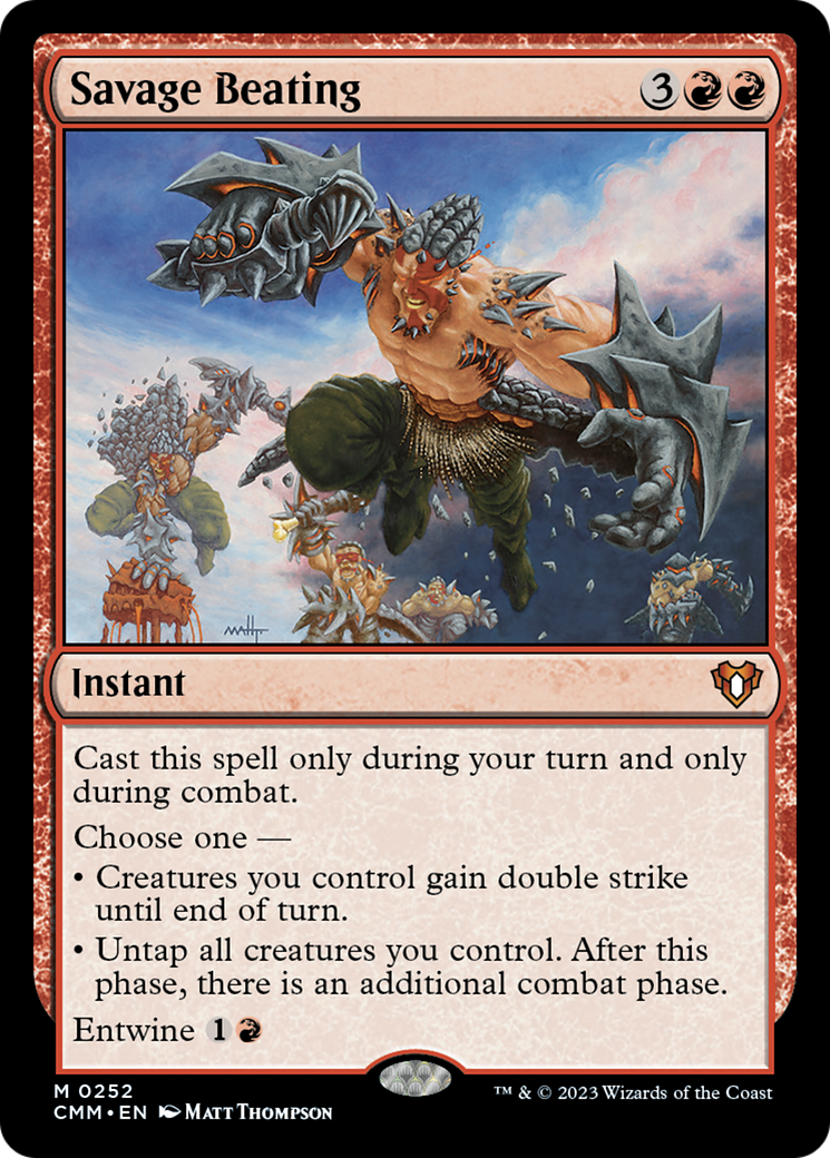 Savage Beating [Commander Masters] Foil