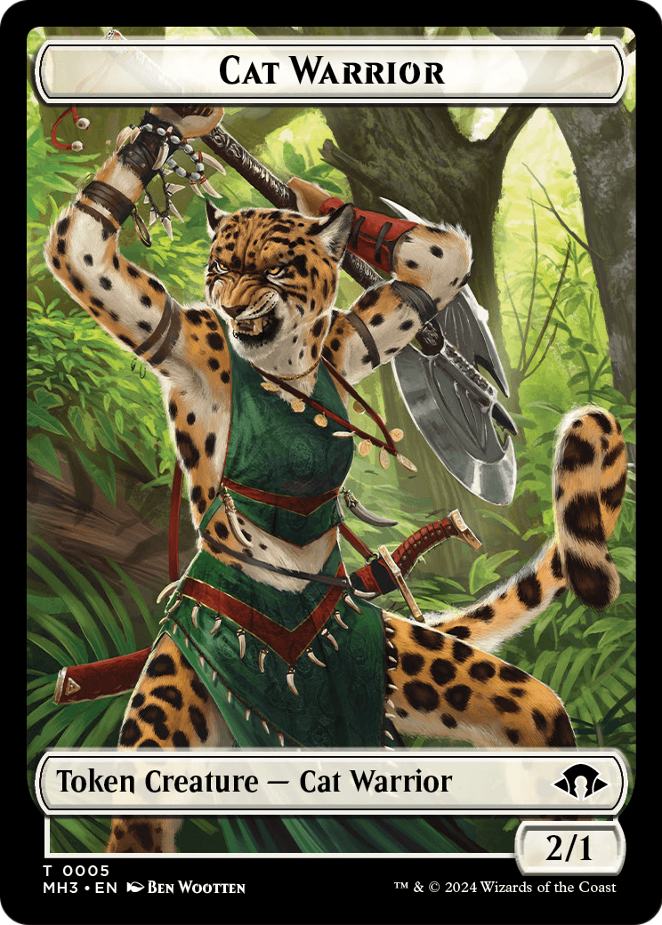 Cat Warrior  [Modern Horizons 3 Tokens] Foil