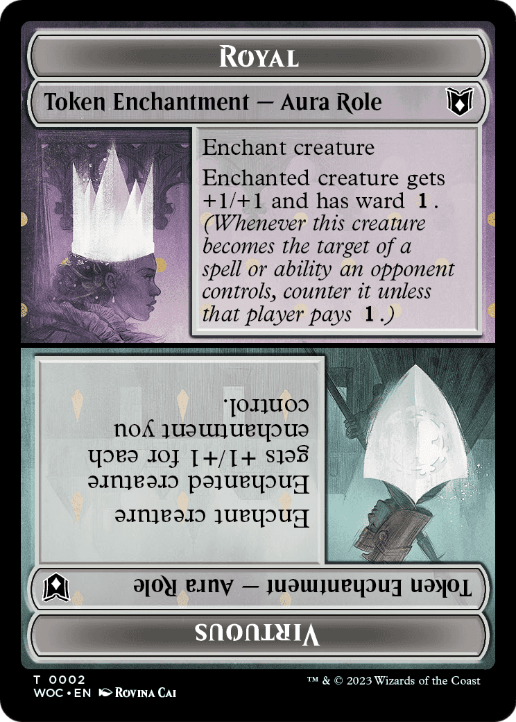 Royal // Virtuous  [Wilds of Eldraine Commander Tokens] Foil