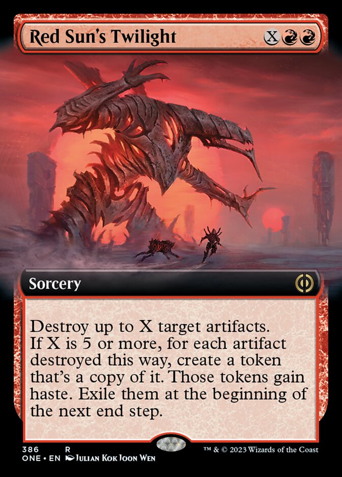 Red Sun's Twilight (Extended Art) [Phyrexia: All Will Be One] Foil