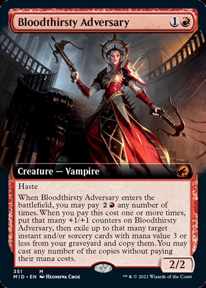Bloodthirsty Adversary (Extended Art) [Innistrad: Midnight Hunt] Foil