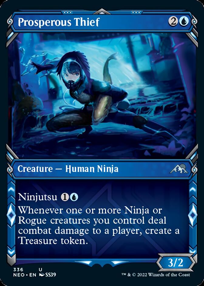 Prosperous Thief (Showcase Ninja) [Kamigawa: Neon Dynasty] Foil
