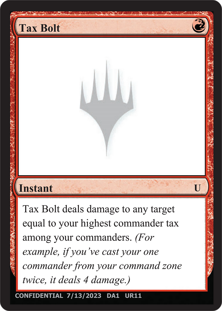 Tax Bolt  [Unknown Event]