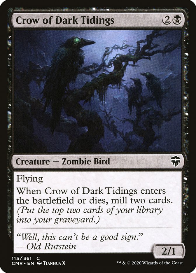 Crow of Dark Tidings [Commander Legends] Foil