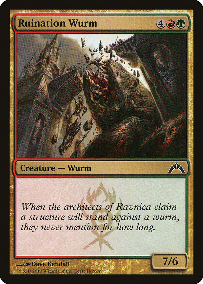 Ruination Wurm [Gatecrash] Foil
