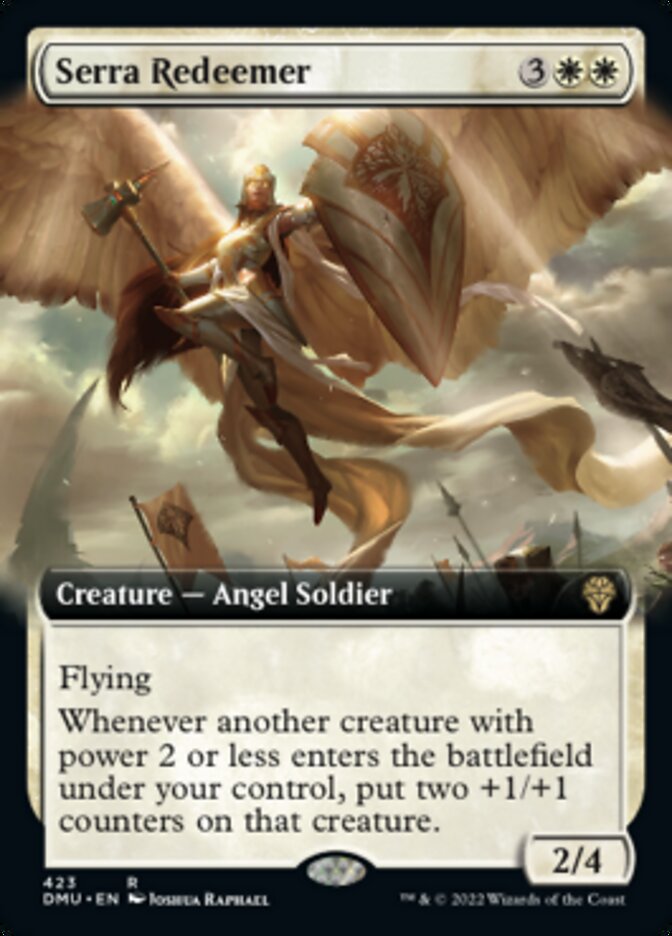 Serra Redeemer (Extended Art) [Dominaria United] Foil