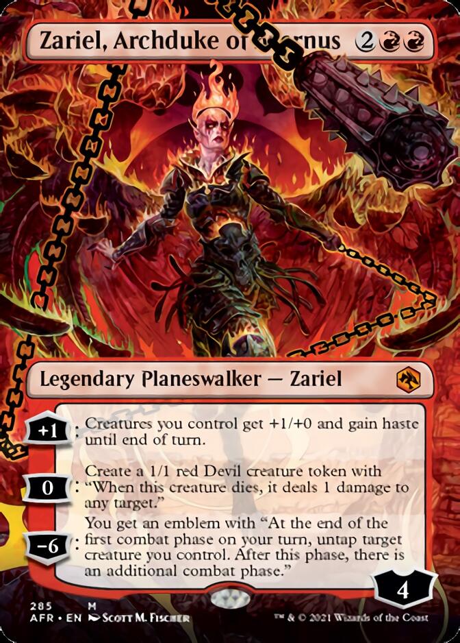 Zariel, Archduke of Avernus (Borderless) [Dungeons & Dragons: Adventures in the Forgotten Realms] Foil