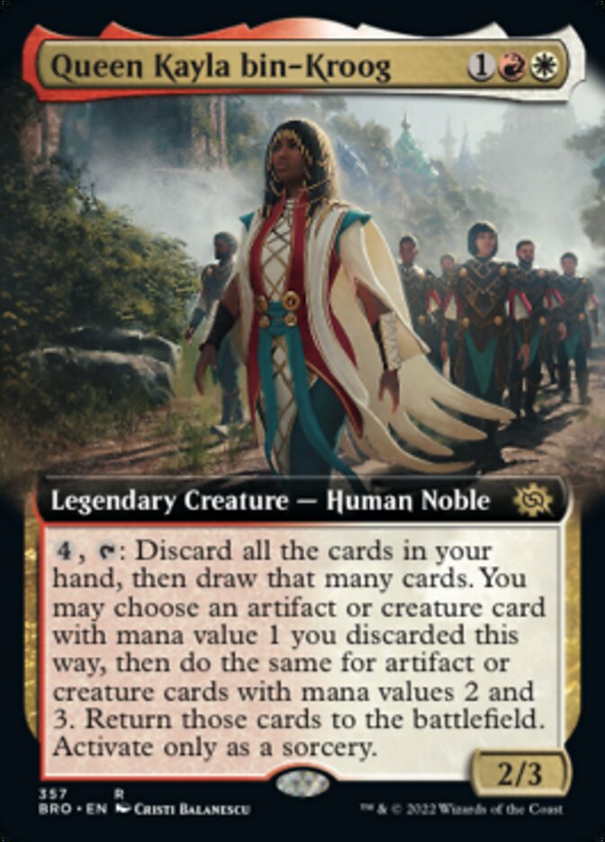Queen Kayla bin-Kroog (Extended Art) [The Brothers' War] Foil