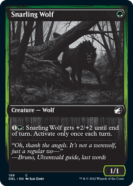 Snarling Wolf (199) [Innistrad: Double Feature] Foil