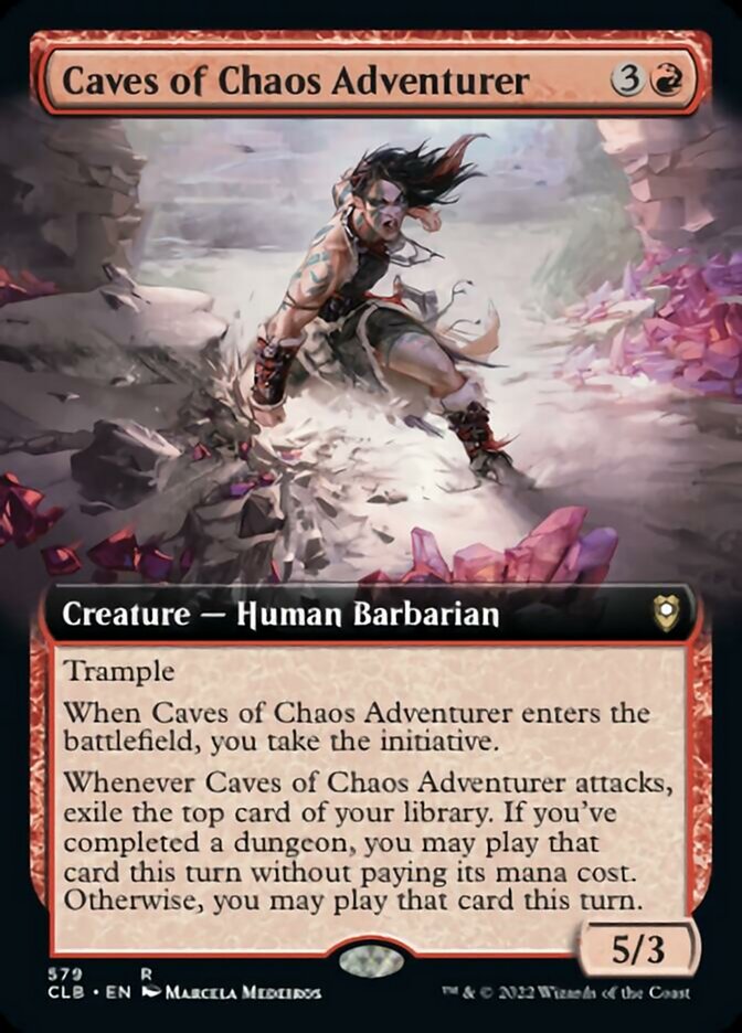Caves of Chaos Adventurer (Extended Art) [Commander Legends: Battle for Baldur's Gate] Foil