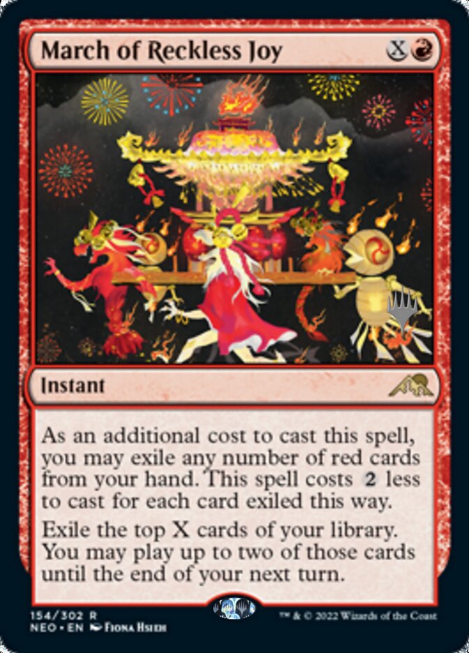 March of Reckless Joy (Promo Pack) [Kamigawa: Neon Dynasty Promos] Foil
